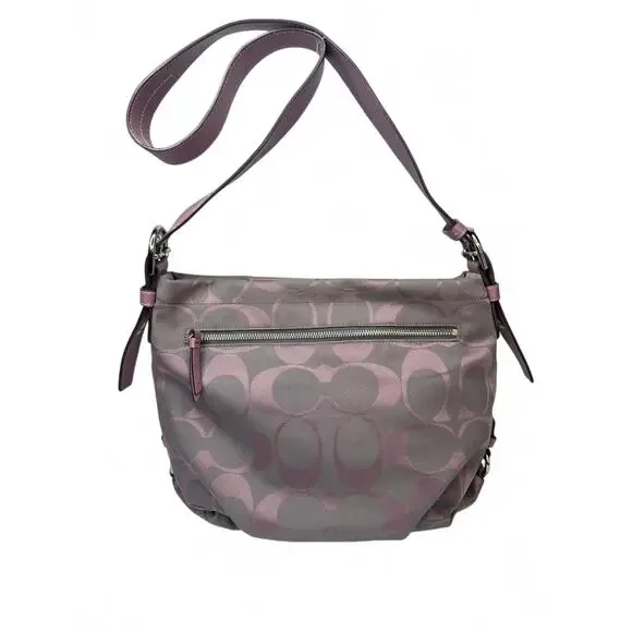 Coach Vintage Signature C Purple Duffle Hobo Bag - Picture 5 of 13